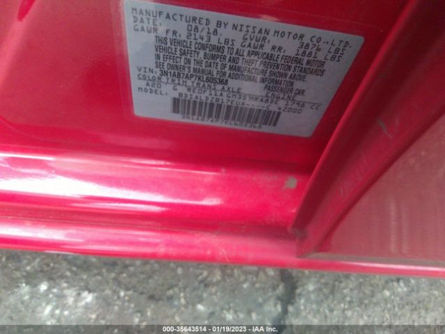 3N1AB7AP7KL605368 Nissan SENTRA SV