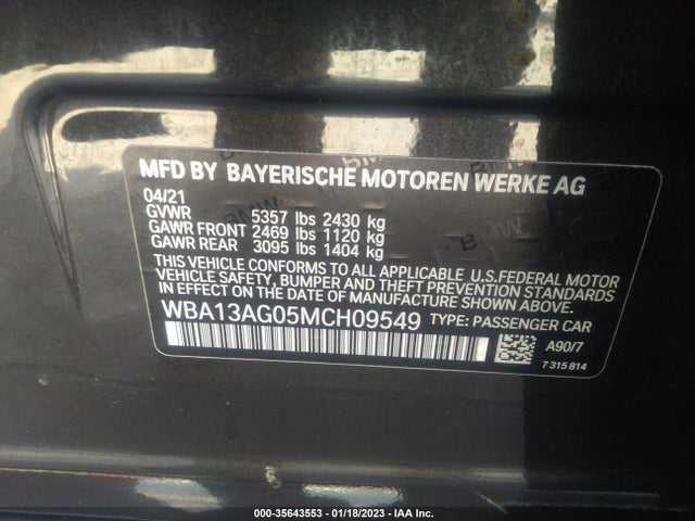 BMW 5 Series 530e 2021 WBA13AG05MCH09549 Image 10