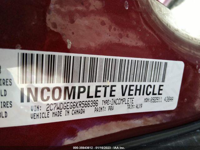 2C7WDGEG6KR566396 Dodge Grand Caravan Gt