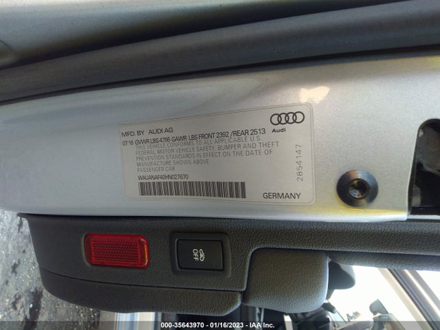 WAUANAF40HN027670 Audi A4 PREMIUM