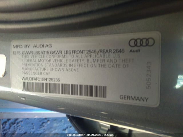 WAUDFAFC1GN125235 Audi A6 2.0t Premium Plus