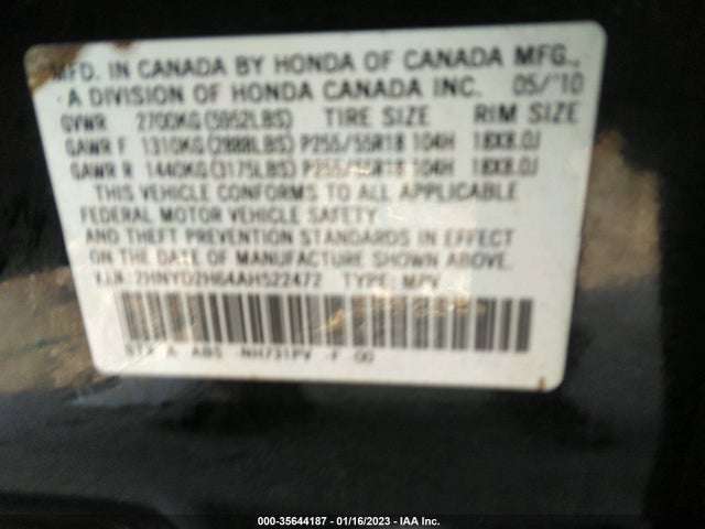 Acura Mdx Technology Pkg 2010 2HNYD2H64AH522472 Image 10