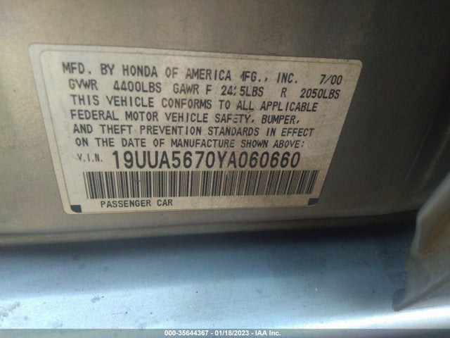 Acura TL 2000 19UUA5670YA060660 Image 11