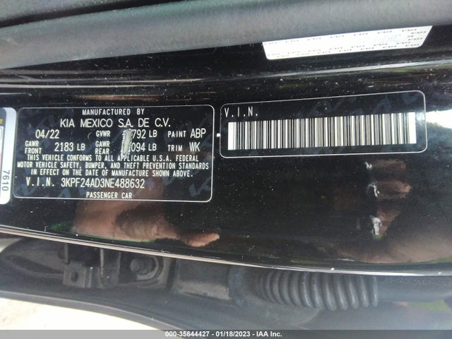 2022 Kia Forte, VIN: 3KPF24AD3NE488632