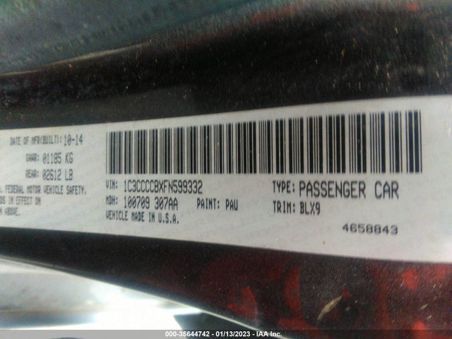 Chrysler 200 C 2015 1C3CCCCBXFN599332 Image 10