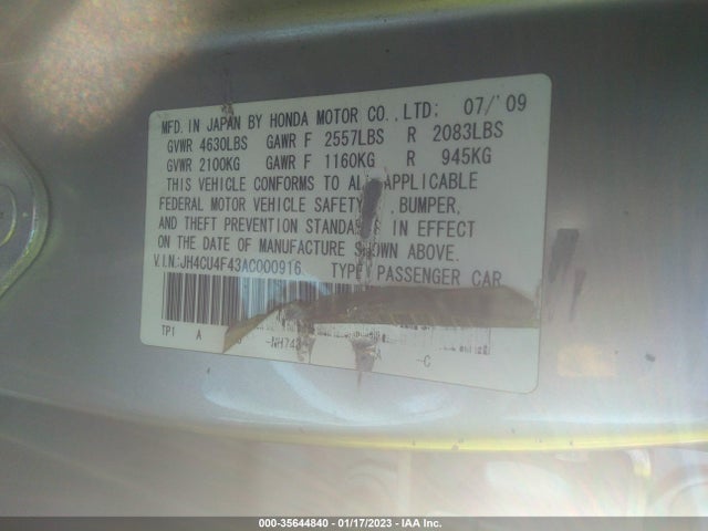 Acura TSX 2010 JH4CU4F43AC000916 Image 11