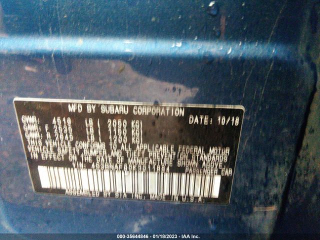 4S3BNAF60K3011884 Subaru Legacy Premium