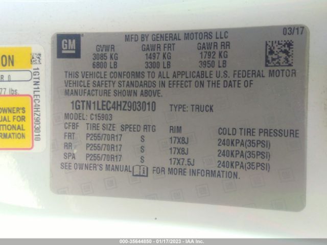 1GTN1LEC4HZ903010 GMC SIERRA 1500