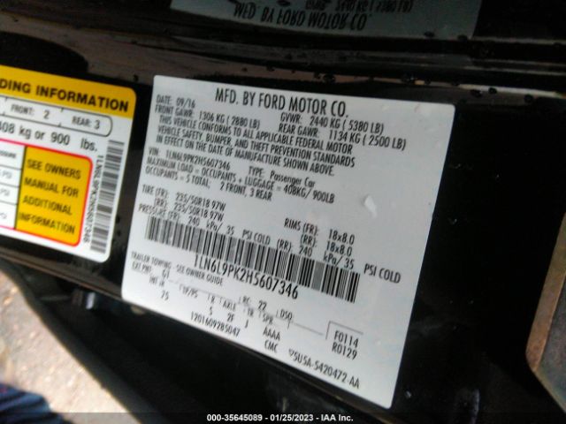 1LN6L9PK2H5607346 Lincoln Continental