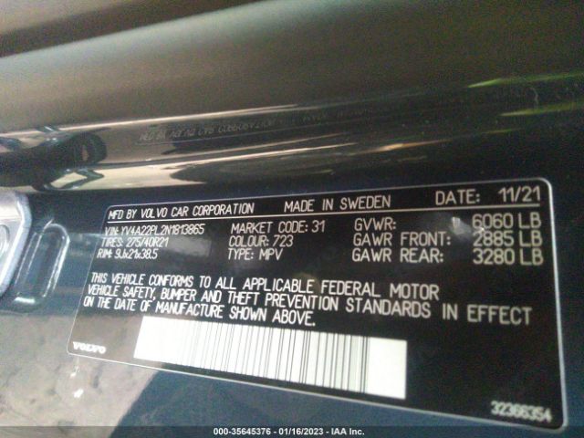 YV4A22PL2N1813865 Volvo Xc90 Inscription