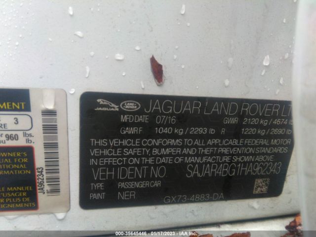 SAJAR4BG1HA962343 Jaguar Xe 25t