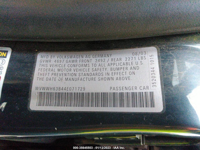 WVWWH63B44E071729 Volkswagen Passat Wagon Glx