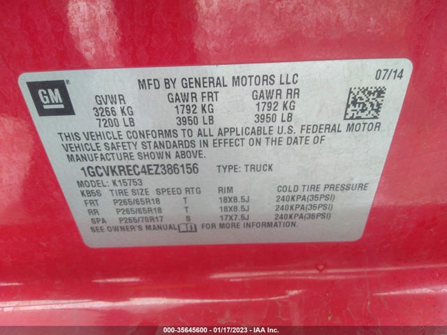 Chevrolet Silverado 1500 Lt 2014 1GCVKREC4EZ386156 Image 9