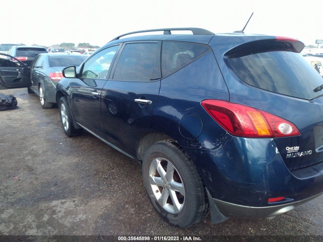 2009 NISSAN MURANO SL VIN: JN8AZ18U39W018420