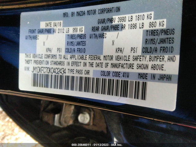 2019 Mazda CX-3, VIN: JM1DKFC70K0402434