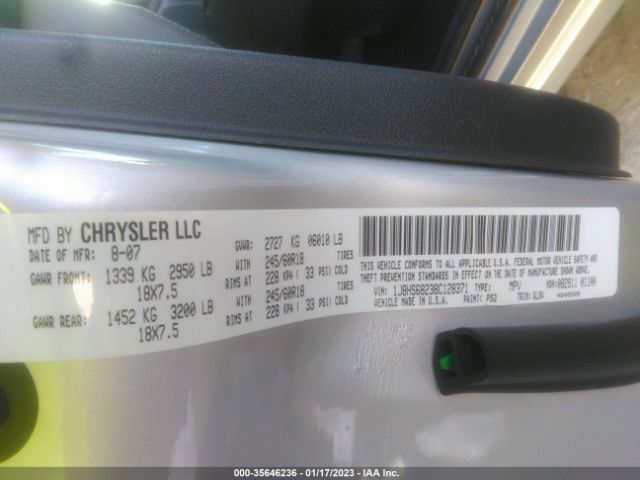 1J8HS68238C128371 Jeep Grand Cherokee Overland