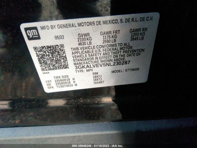 3GKALVEV5NL230287 GMC Terrain Slt