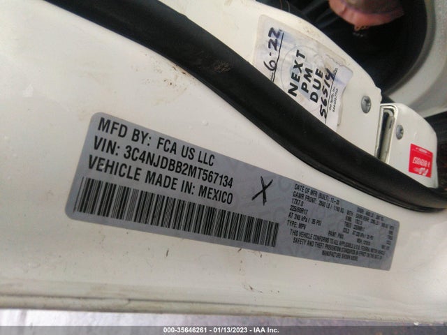 2021 Jeep Compass, VIN: 3C4NJDBB2MT567134