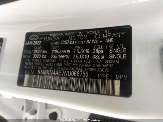 2022 Hyundai Ioniq 5, VIN: KM8KN4AE7NU068755