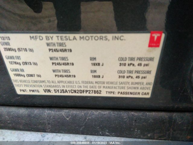 5YJSA1CN2DFP27862 Tesla MODEL S