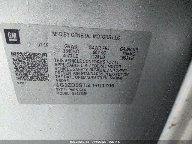 Chevrolet MALIBU LT 2020 1G1ZD5ST5LF011795 Image 10