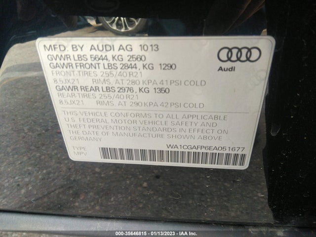 Audi Sq5 Premium Plus 2014 WA1CGAFP6EA051677 Image 9