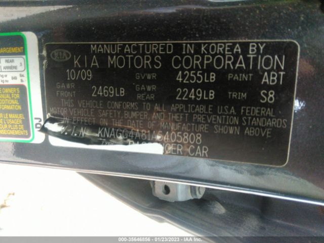 KNAGG4A81A5405808 KIA Optima Lx