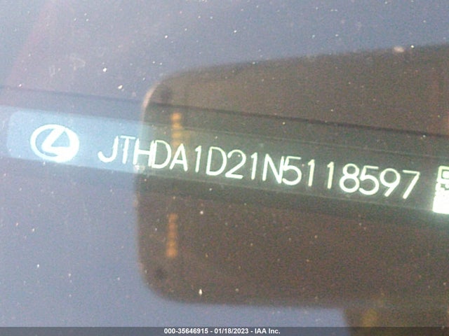2022 Lexus IS, VIN: JTHDA1D21N5118597