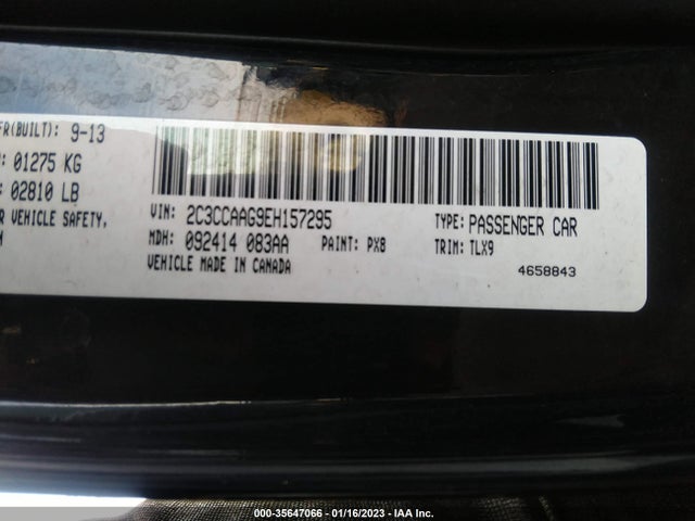 Chrysler 300 2014 2C3CCAAG9EH157295 Image 10