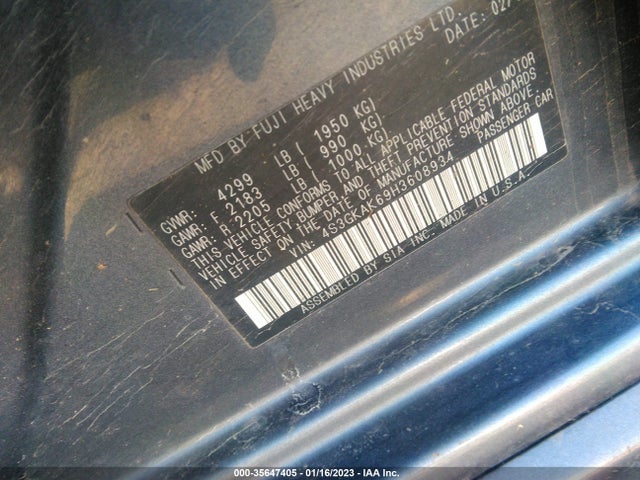 2017 Subaru Impreza, VIN: 4S3GKAK69H3608934