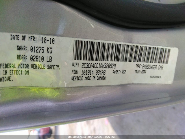 Chrysler 300 Touring 2010 2C3CA4CD1AH328979 Image 11