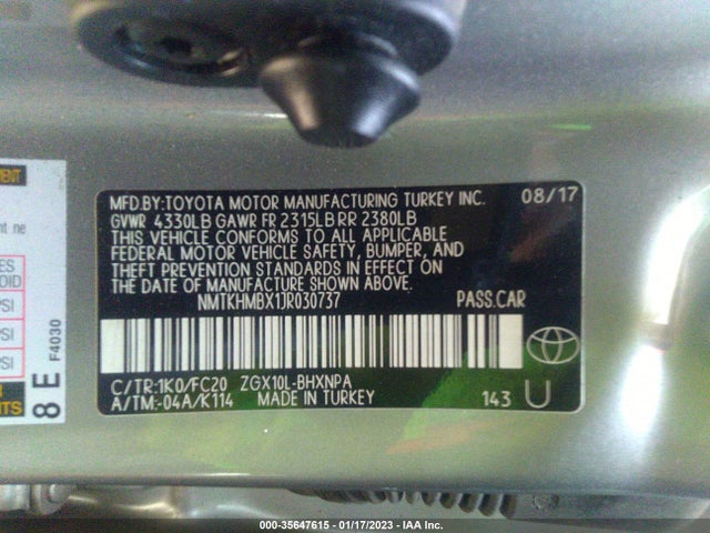 2018 Toyota CH-R, VIN: NMTKHMBX1JR030737