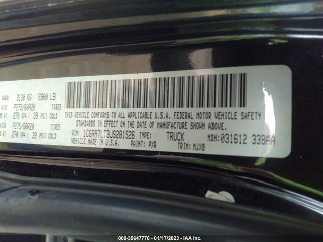 1C6RR7LT3JS281526 RAM 1500 Big Horn