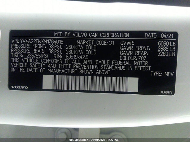 Volvo Xc90 Momentum 2021 YV4A22PKXM1764016 Image 9
