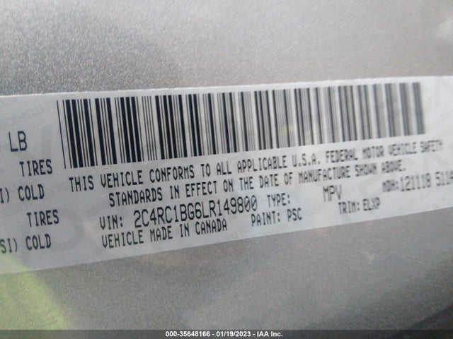 2020 Chrysler Pacifica, VIN: 2C4RC1BG6LR149800