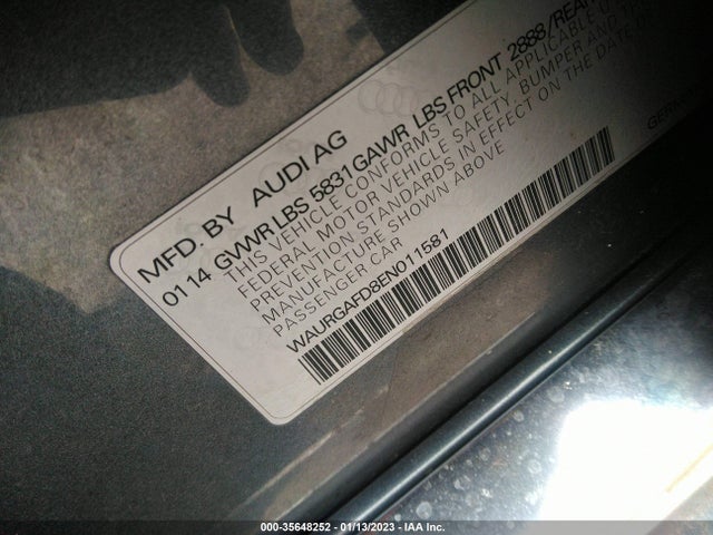 2014 Audi A8, VIN: WAURGAFD8EN011581