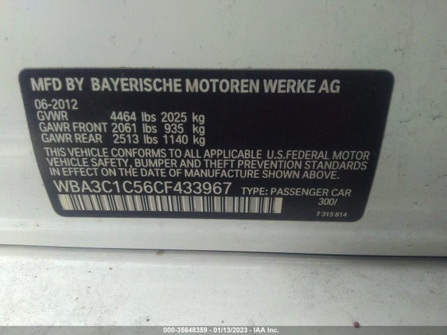 BMW 3 Series 328i 2012 WBA3C1C56CF433967 Image 10