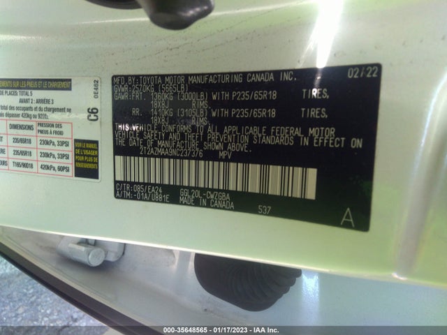 Lexus Rx Rx 350 2022 2T2AZMAA9NC237376 Image 10