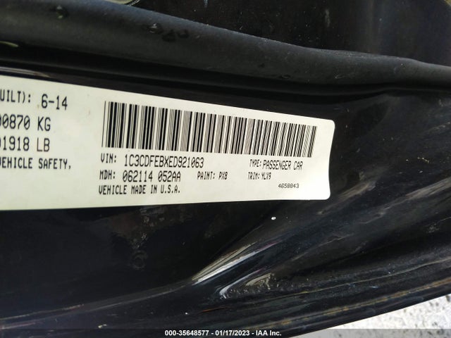 Dodge DART GT 2014 1C3CDFEBXED921063 Image 9
