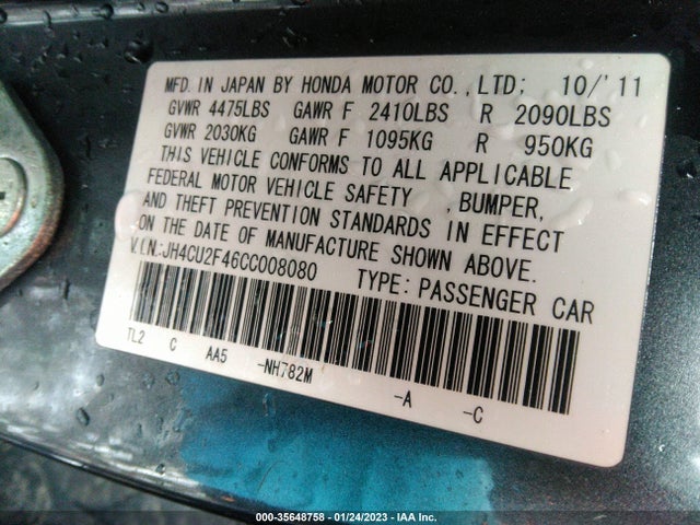 Acura TSX 2012 JH4CU2F46CC008080 Image 10