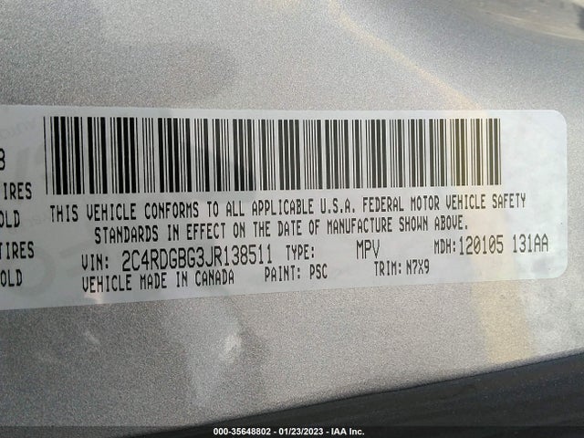 Dodge Grand Caravan Se Plus 2018 2C4RDGBG3JR138511 Image 9