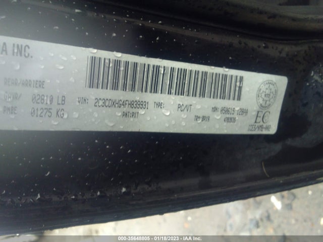Dodge Charger Sxt 2015 2C3CDXHG4FH839931 Image 9