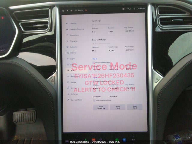 Tesla Model S 100d/90d/75d/60d/p100d 2017 5YJSA1E26HF230435 Image 8