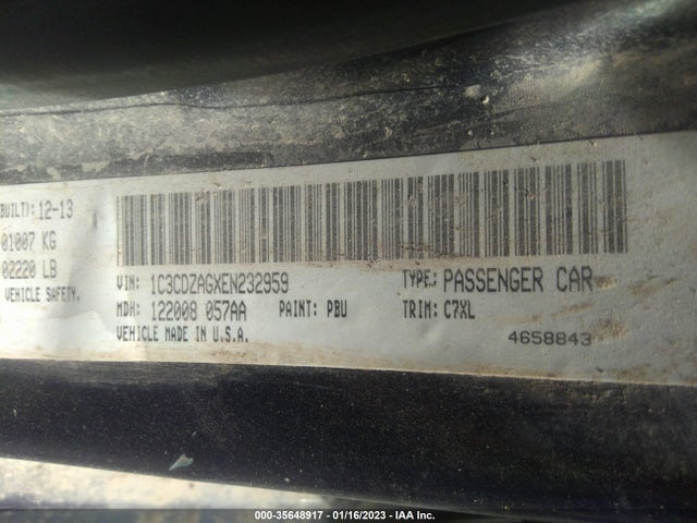 Dodge AVENGER SE 2014 1C3CDZAGXEN232959 Image 11