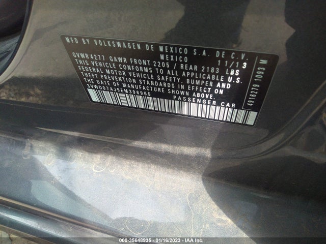 3VWD07AJ9EM396965 Volkswagen Jetta Sedan Se