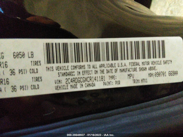 Dodge Grand Caravan Sxt 2012 2C4RDGCGXCR141181 Image 9