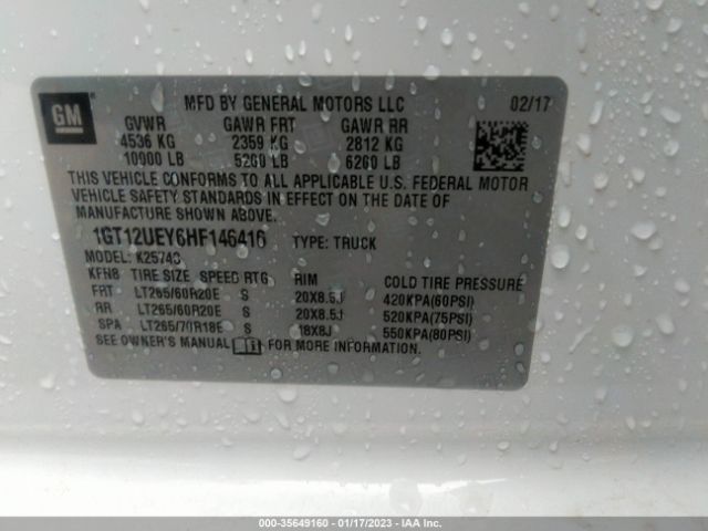 1GT12UEY6HF146416 GMC Sierra 2500hd Denali