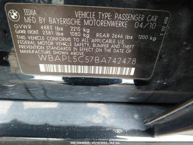 BMW 3 Series 335i Xdrive 2011 WBAPL5C57BA742478 Image 14