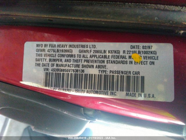 4S3BG6855V7638136 Subaru Legacy Wagon Outback