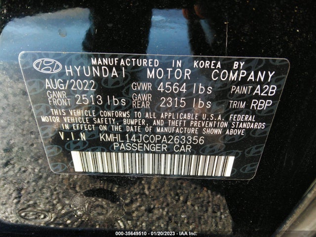 2023 Hyundai Sonata, VIN: KMHL14JC0PA263356